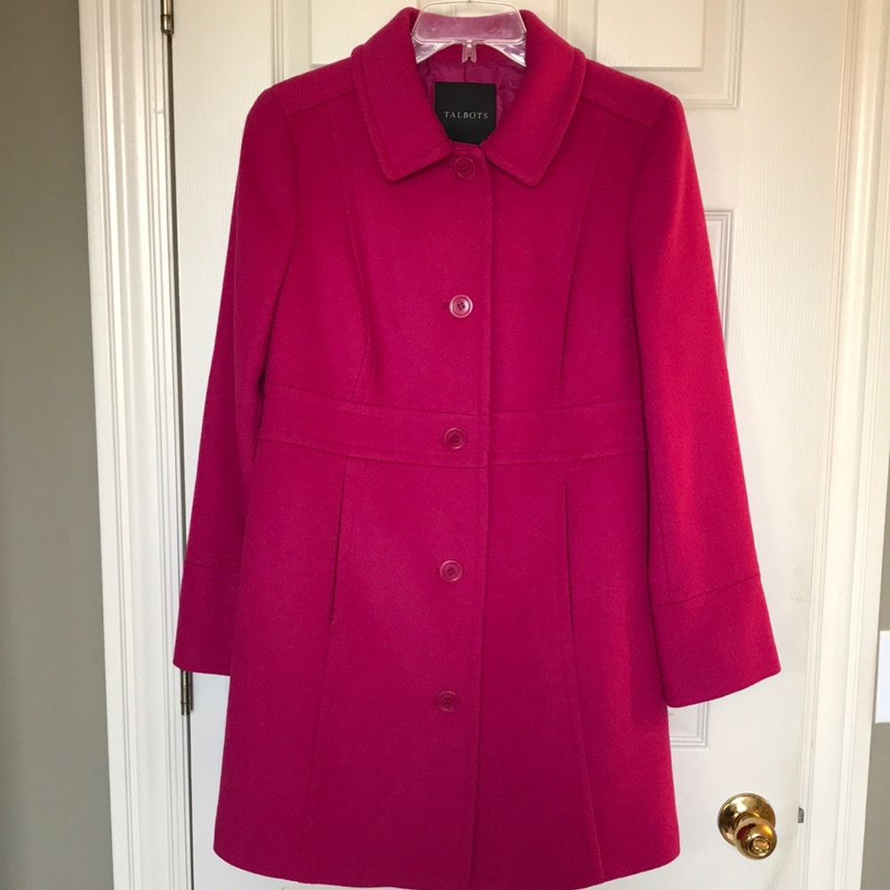 Talbots Pink Wool Blend/Thinsulated Coat 8